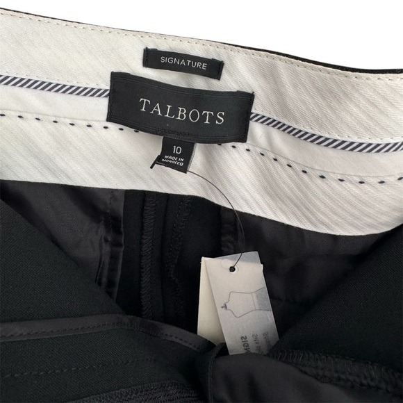 NWT Talbots Signature Black Ankle Pants Classic Work Trousers Size 10 - Picture 4 of 6